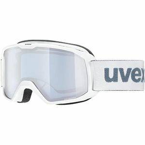 Sportbrillen Uvex Uvex elemnt FM skibril voor dames en heren vergroot en condensvrij gezichtsveld tochtvrije ventilatie van het frame white matt/silver blue one size