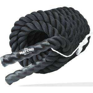 Fitnessartikelen Matchu Sports Battle rope Zwart Gewoven polyester