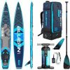 Peddels Bluefin Nitro 14' Opblaasbaar Stand Up Paddleboard| SUP kit met carbon peddel| Stand Up Paddleboard | SUP Race | Accessoires Inbegrepen | Veilig & Makkelijk Mee Te Nemen