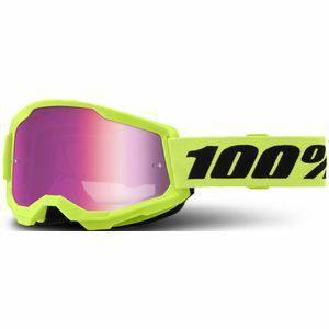 1 Crossbril 100% Strata 2 Neon Geel Roze Sportbrillen