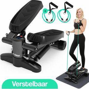 Hulser Stepper met display Verstelbare weerstand Met weerstandsbanden Home gym fitnessapparaat Thuis sporten Twist fitness Swing Mini cardio home trainer Hometrainers